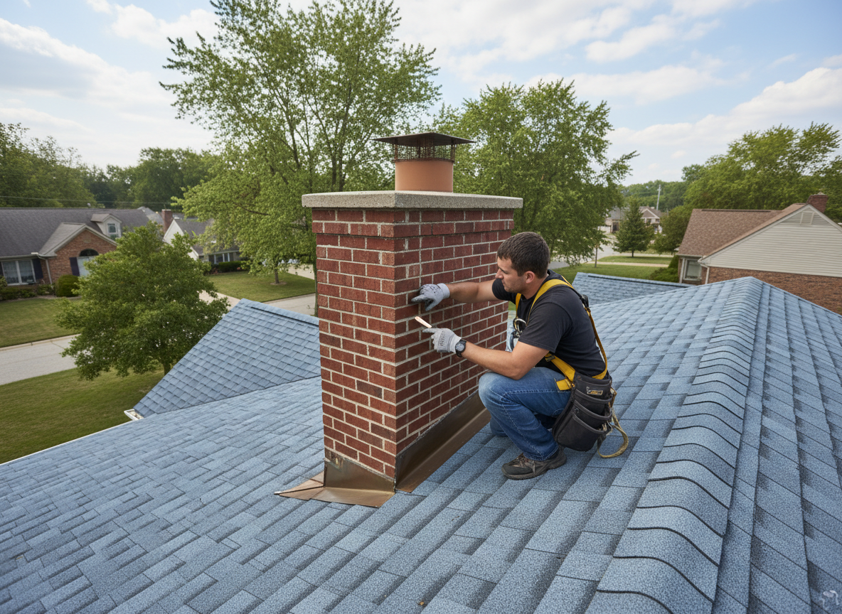 How to Inspect Chimney Crown and Flashing on Your Blue Ash Roof